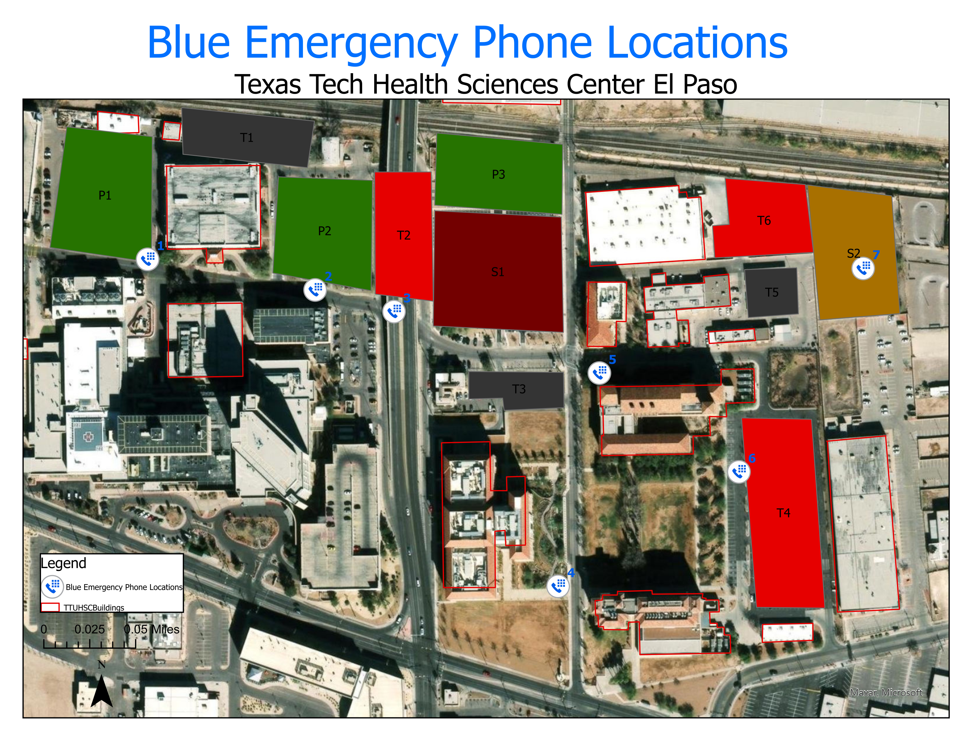 Blue Phones Location Map